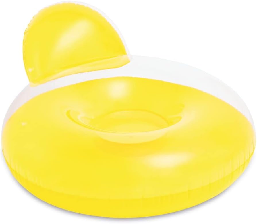 Intex Pillow-Back Lounge Inflatable Swimming Chair - 137 x 122 cm, Phthalate-Free, 2 Air Chambers 3