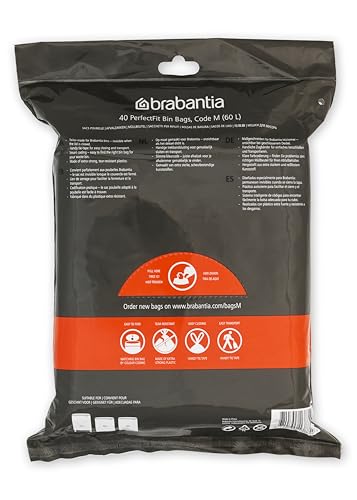 Brabantia - PerfectFit Bin Liners (Size M/60 Litre) Thick Plastic Trash Bag 7