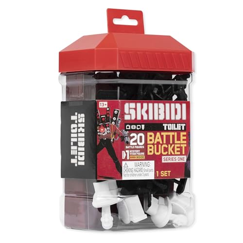 Skibidi Toilet Battle Bucket - 20-Piece Collectible Action Figure Playset for Kids 8+ 5