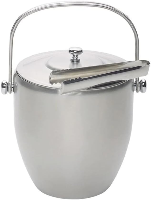 BarCraft - Stainless Steel Ice Bucket with Lid and Tongs - Stylish Ice Container for Cocktails and Drinks 6