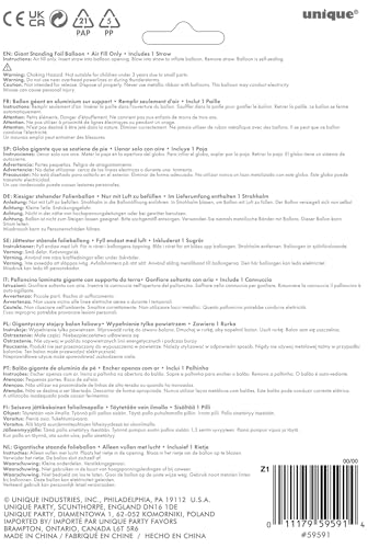 Rose Gold Foil Number 1 Balloon - 76cm Free-Standing Party Decor for Milestone Events 3