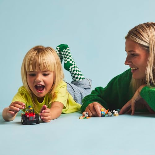 LEGO City Red Farm Tractor with Trailer & Sheep Toy Set - Building Playset for Ages 4+ 8