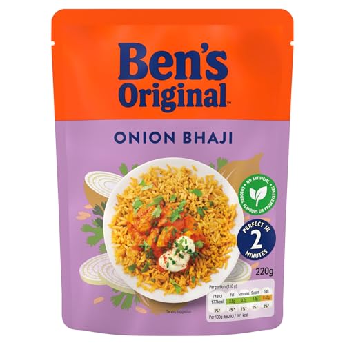 Ben's Original Onion Bhaji Microwave Rice, 6 x 220g Pouches 8