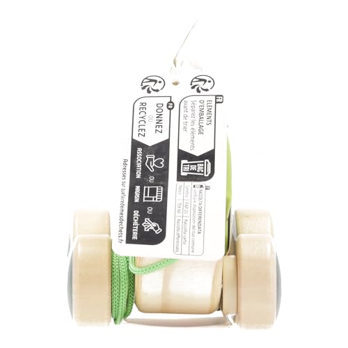 Hape - Frog Pull Along Wooden Fly-Eating Toddler Toy, Multicoloured 11