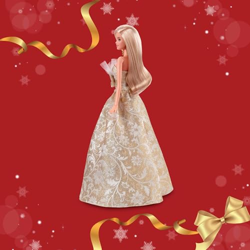 Barbie Signature 2025 Holiday Barbie Doll - Silver & Gold Festive Fashion, 6+ 10