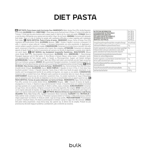 Bulk Diet Pasta Konjac Glucomannan 200g - Low Calorie Pasta with 10 kcal per 100g 3