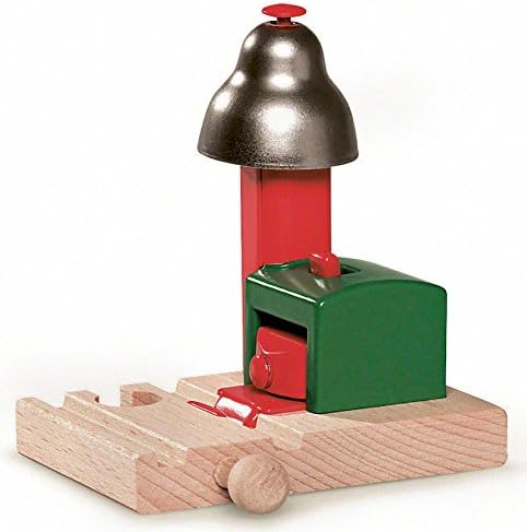 BRIO 33754 Magnetic Railway Bell Signal for Kids - Compatible with BRIO Train Sets 3