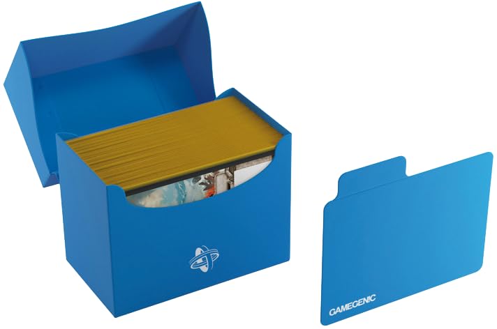 Gamegenic 80-Card Side Holder - Blue | Side-Loading Deck Box | Self-Locking Lid 5