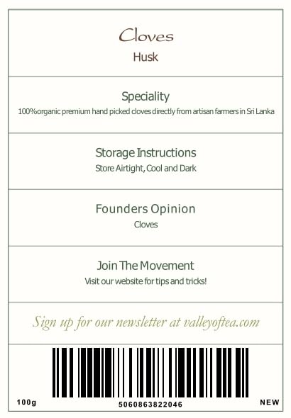 Cloves Spice Organic Whole Clove - Direct from Sri Lanka - 100g