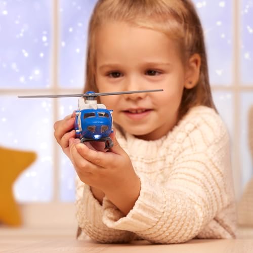 Driven by Battat – 7-Inch Rescue Helicopter Toy with Lights & Sounds, Blue 8