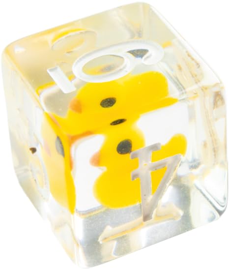 Gamegenic Rubber Duck Embraced Series Resin Dice Set - 7 Piece RPG Dice 3