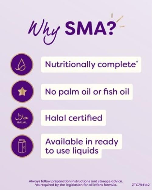 SMA First Infant Baby Milk Powder Formula - From Birth, 800g