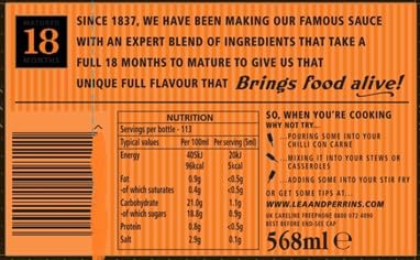 Lea & Perrins - Worcestershire Sauce 568 ml