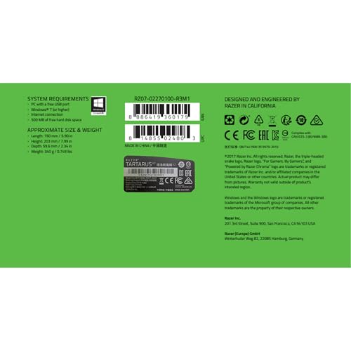 Razer Tartarus V2 Mecha-Membrane Gaming Keypad – 32 Programmable Keys, Chroma RGB, Ergonomic Design 13