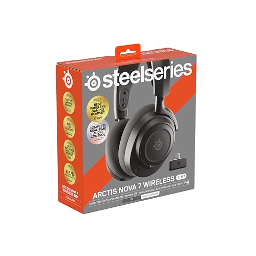 SteelSeries Arctis Nova 7 Wireless Gen 2 - 2.4GHz + Bluetooth Gaming Headset for PC, PS5, Xbox, Switch 24