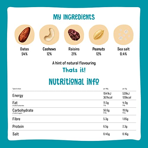 Nakd Salted Caramel Rohkost- und Nussriegel – Vegan, Glutenfrei, Ohne Zuckerzusatz – 35 g x 18 4