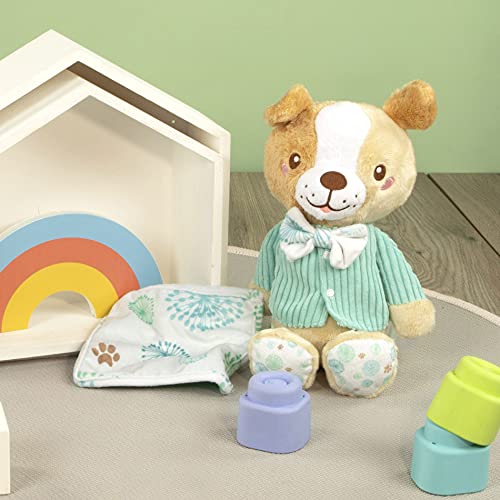 Clementoni Perrito+ Plüschtier „Pete, der Welpe“ – Weiches Sinnesspielzeug für Babys ab 0 Monaten 7