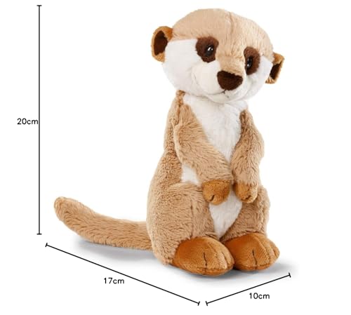 Nici Sitting Soft Toy Meerkat - 20cm Plush, Beige, Recycled Materials 2