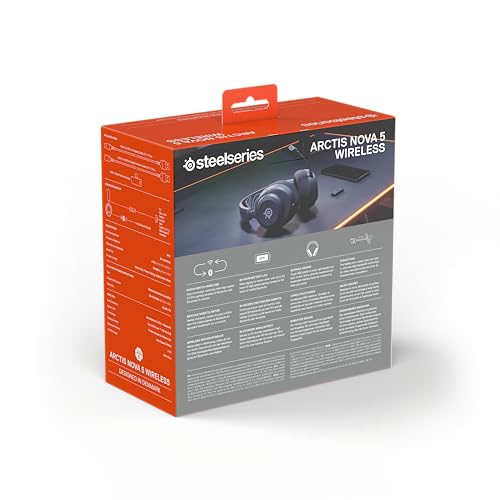 SteelSeries Arctis Nova 5 Wireless – Gaming-Headset für PC, PS5, PS4, Switch, Xbox – 60-Stunden-Akku, 2,4 GHz und Bluetooth, ClearCast-Mikrofon 16