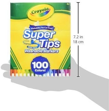 Crayola Super Tips Washable Markers (Pack of 100, Multi-Colour) 2