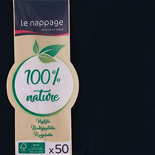 Le Nappage FSC®-zertifizierte schwarze 2-lagige Servietten 33 x 33 cm – 50 Stück 5