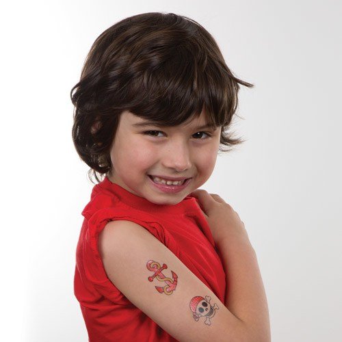 Baker Ross Pesky Pirate Temporary Tattoos (Pack of 24 Designs, 48 Tattoos) for Kids Party Favors
