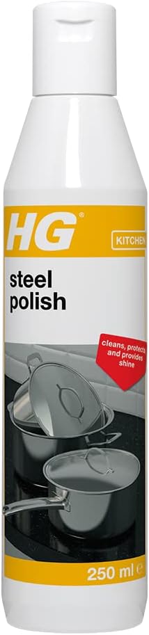 HG - Steel Polish 3-in-1 Cleaner for Stainless Steel, Chrome, Copper & Aluminium (250ml)