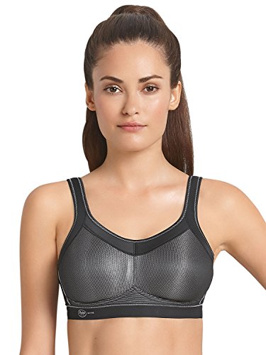 Anita Women's Non-Wired Seamless Sports Bra 5529 - High Impact Support, Black, Size 38G