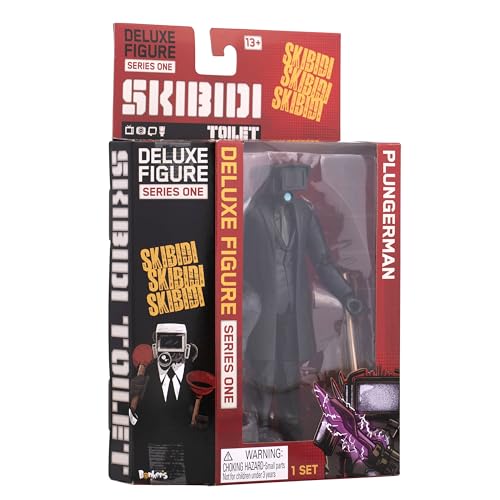 Skibidi Toilet Deluxe Figure - Plungerman 6" Collectible Action Figure, 22 Articulated Joints, Age 8+ 7