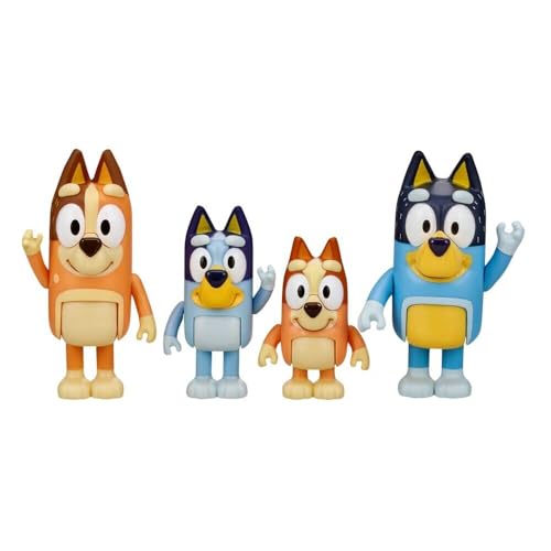 Bluey Family 4-Pack Figurines - Poseable Characters for Imaginative Play 12