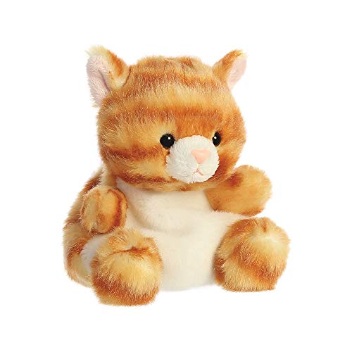Aurora Palm Pals Meow Kitty Tabby Cat - Soft Bean-Filled Plush Toy, 5 inches, Orange 7