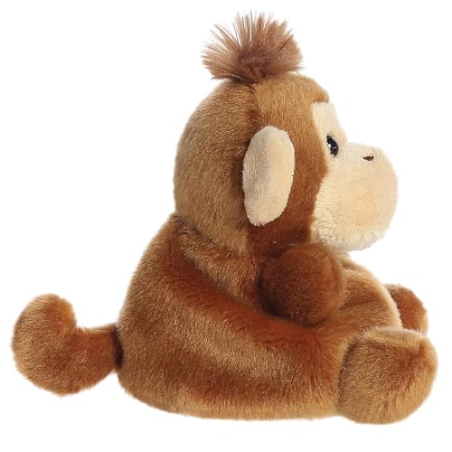Palm Pals Boomer Monkey Soft Toy - 13cm Bean-Filled Plush, Brown & Beige 4