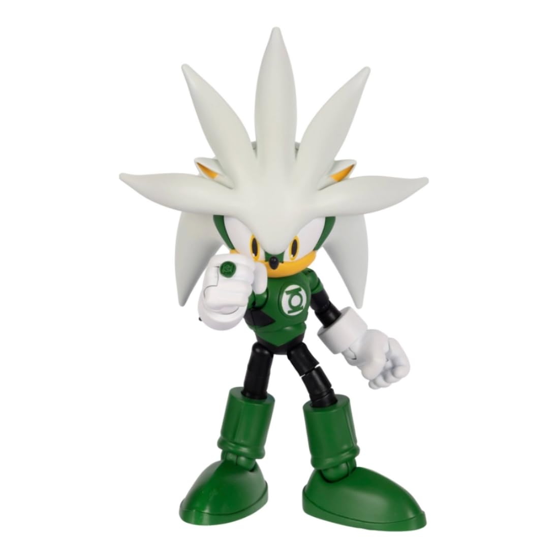 Sonic The Hedgehog Silver as Green Lantern 5' / 13cm Action Figure | Highly Articulated (22 Pts) | Collector's Packaging 2