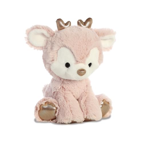 AURORA Glitzy Tots Reindeer Soft Toy - Pink, 8-Inch | Polyester | Suitable from Birth 2