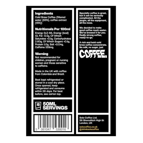 Solo Coffee - Ready-To-Go Espresso | 10 Servings | Barista Grade | Cold Brewed | Ideal for Iced Coffee 6