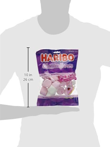 HARIBO Pink and White Marshmallows 1.7kg Bulk Sweets 140g x 12 Packs