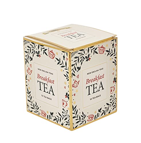 New English Teas White Christmas Tea Gift Box with 10 English Breakfast Teabags 4