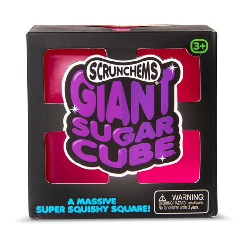 SCRUNCHEMS Giant Sugar Cube Squishy Sensory Toy for Stress Relief (colour sent is at random)