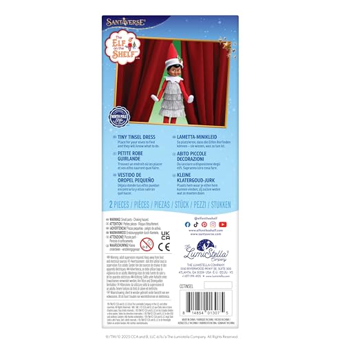 The Elf on the Shelf Claus Couture Collection Tiny Tinsel Dress - Dazzling 9