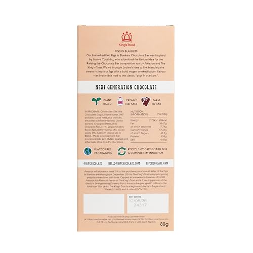 H!P Chocolate Figs in Blankets Limited Edition Oat Milk Chocolate Bar 41% 7