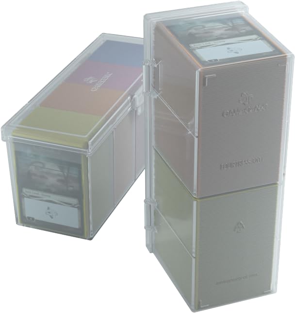 Gamegenic Fourtress 320-Card Deck Holder - Rigid Stackable Box with Lock, Clear 8