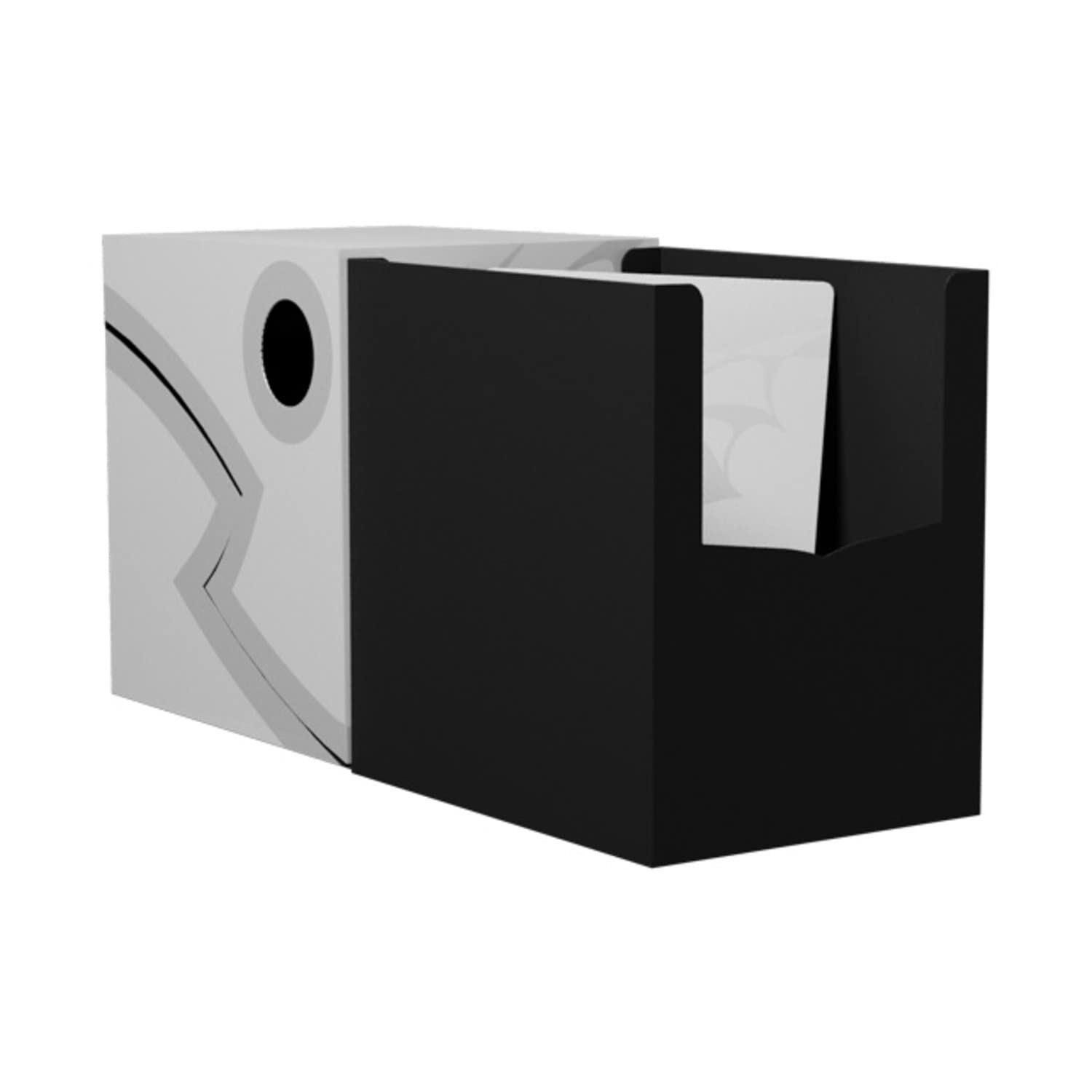 Dragon Shield Double Shell Deck Box: Revised Ashen (White/Black) by Arcane Tinmen