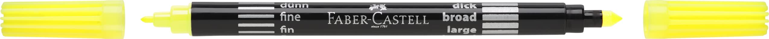 Faber-Castell Double-Ended Colour Felt Tip Pens - 20 Vibrant Colours | Dual Tip | Water-Based Ink