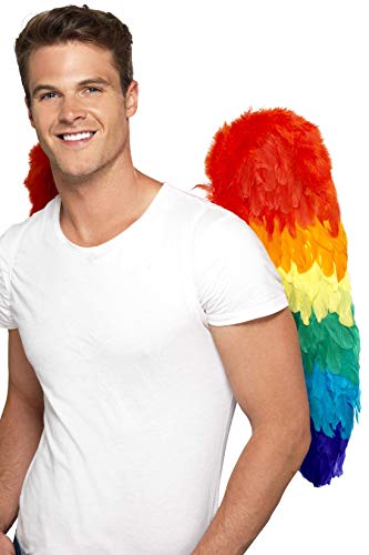 Smiffys Rainbow Feather Wings Accessory (43585)