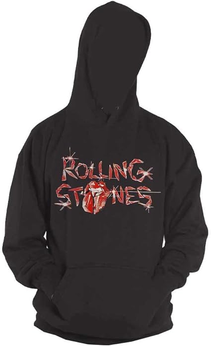 The Rolling Stones Unisex Pullover Hoodie: Hackney Diamonds Glass Logo (Back Print)