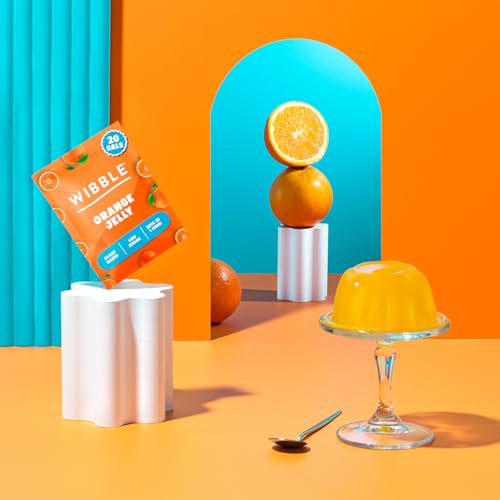Wibble Orange Jelly Crystals, Plant-Based, Low Sugar, Quick-Set Vegan Jelly Powder, 12 Pack (6 Multipacks), 20 Calories per Serving 6
