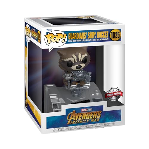 Funko Pop! Marvel Avengers: Infinity War - Rocket Raccoon Vinyl Figure in Guardians Ship Diorama Deluxe (63211)