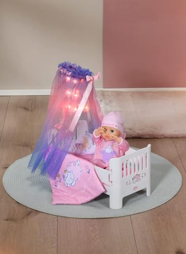 Baby Annabell Sweet Dreams Bed - Light-Up Canopy with Lullaby & Bedding Set 13