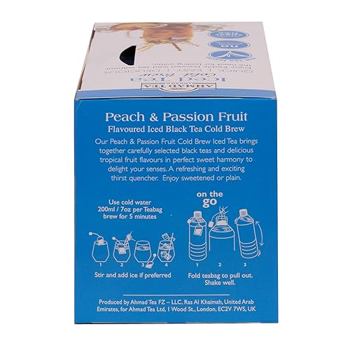 Ahmad Tea Peach & Passion Fruit Cold Brew Black Tea - 20 Teabag Sachets 5