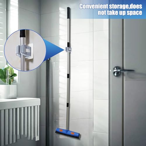 Woobroo - Rubber Brush Pet Hair Removal Broom with Squeegee and 149cm Adjustable Handle 5